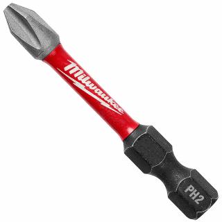 Milwaukee 5 Pack of 2 Inch Shockwave Impact #2 Phillips Bit