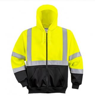 Portwest Class 3 Hi-Vis Two-Tone Zipped Hoodie 