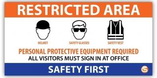 Restricted Area Job Site Safety Banner