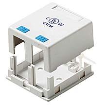 Steren Keystone Surface Mount Box  (White / Dual)