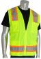 PIP ANSI Class 2 Two Tone 6 Pocket Yellow Surveyors Vest