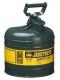 Justrite Type 1 Galvanized Steel Safety Can - 2 Gallon Red