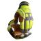 Caiman Goat Grain Hi-Vis Leather Palm Patched Rappelling Mechanics Gloves