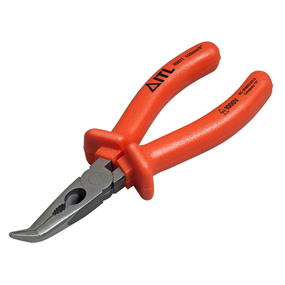 Jameson 1000V Insulated Bent Long-Nose 6-1/4 Inch Pliers from GME Supply