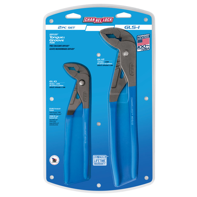 Channellock GLS-1 2 Piece Griplock Tongue &?Groove Pliers Set from GME Supply