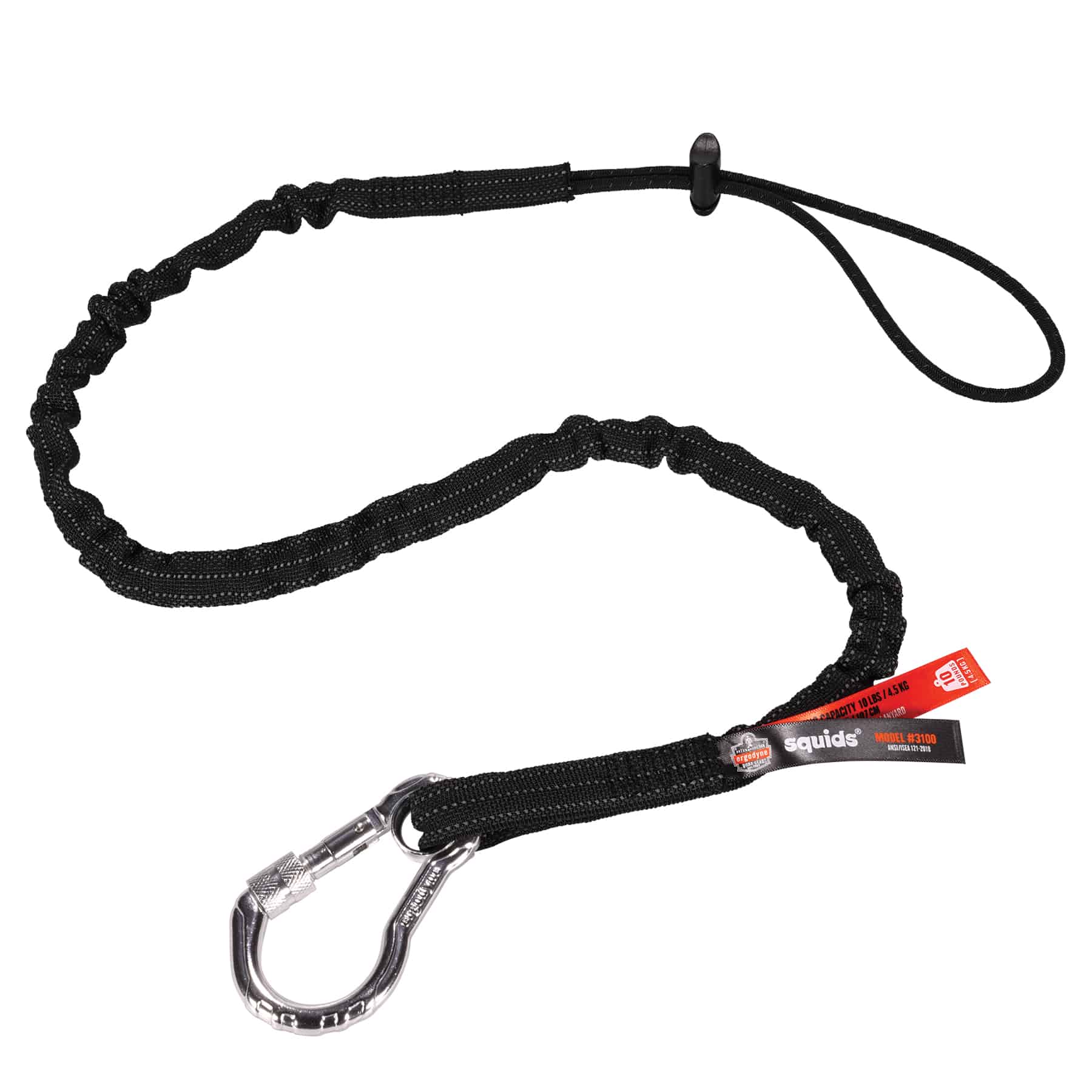 Ergodyne Squids 3100F Single Carabiner 10 lb Tool Lanyard from GME Supply