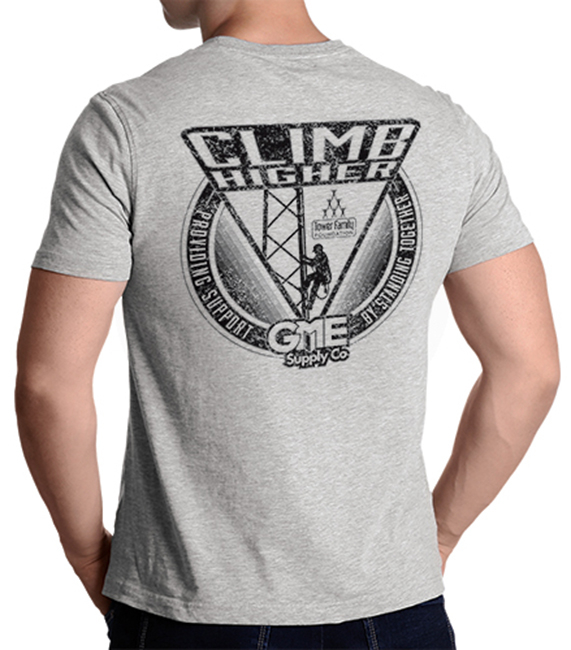 GME Supply "Climb Higher" Tower Family Foundation Donation T-Shirt from GME Supply