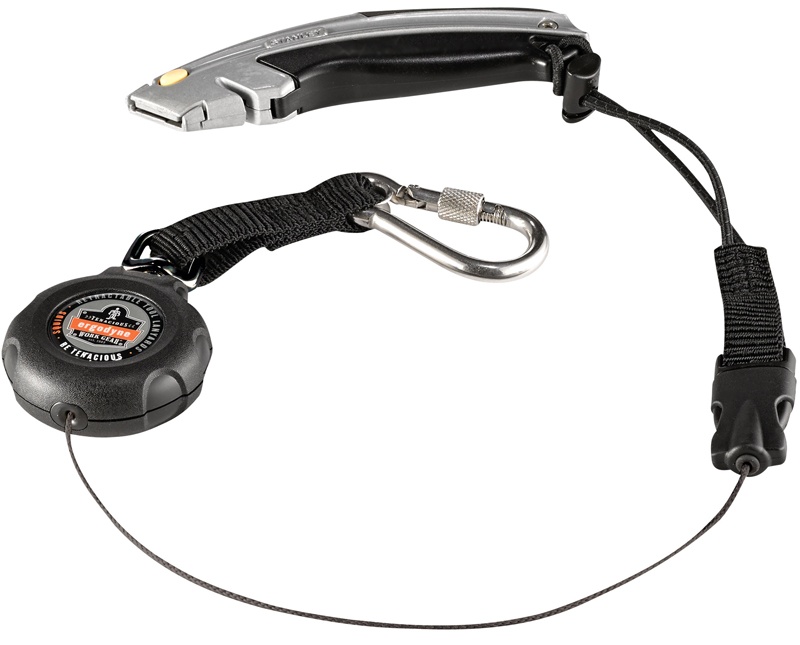 Ergodyne Squids 3001 Retractable Single Carabiner with Loop End 2 lb Tool Lanyard from GME Supply