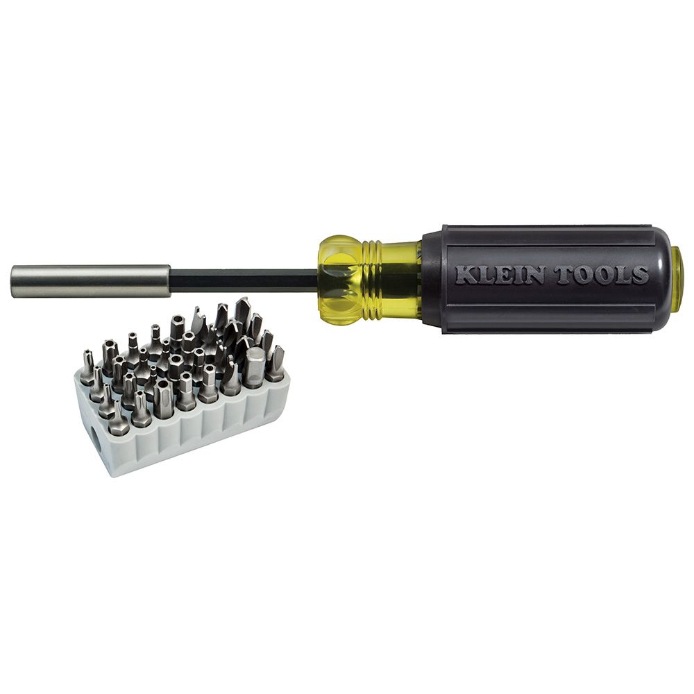 Klein Tools Magnetic Screwdriver with 32 Piece Tamperproof Bit Set from GME Supply