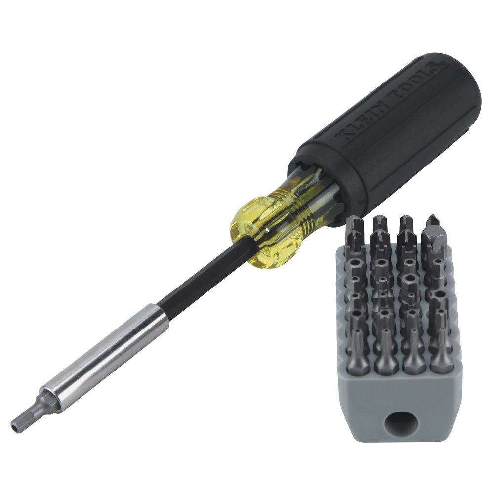 Klein Tools Magnetic Screwdriver with 32 Piece Tamperproof Bit Set from GME Supply