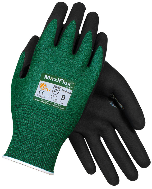 MaxiFlex Nitrile Coated A2 Cut Level Gloves from GME Supply