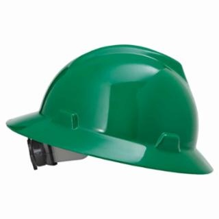 MSA V-Gard Protective Full Brim Hard Hat with Fas-Trac Ratchet Suspension from GME Supply