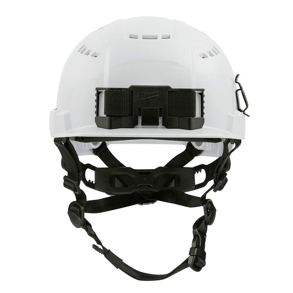 Milwaukee Type 2 Front Brim Vented Safety Helmet with BOLT Accessory Clips from GME Supply