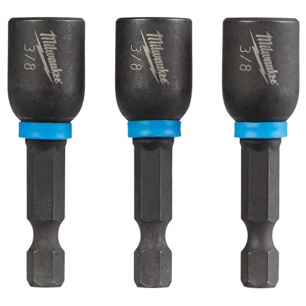 Milwaukee SHOCKWAVE 3/8 inch x 1-7/8 inch Magnetic Nut Driver (3 Pack) from GME Supply