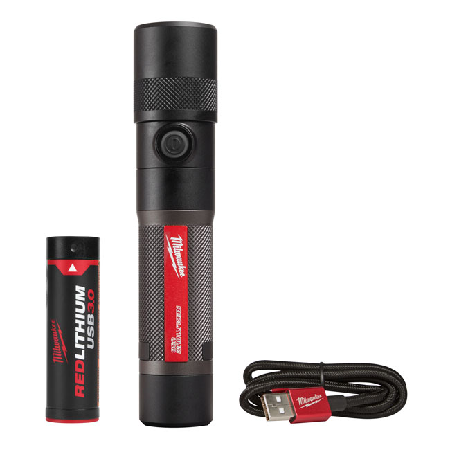 Milwaukee USB Rechargeable 1,100 Lumen, Twist Focus Flashlight from GME Supply