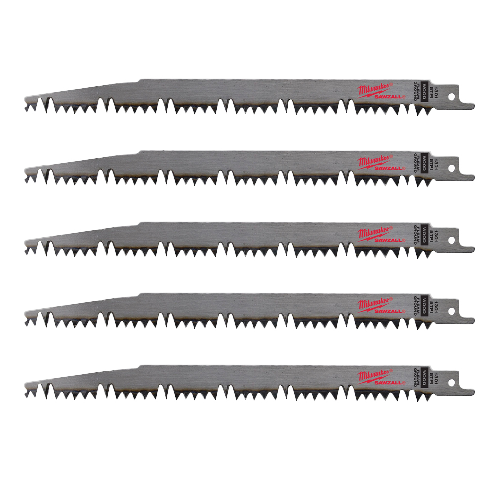 Milwaukee 5 TPI Pruning SAWZALL Blade (5 Pack) from GME Supply