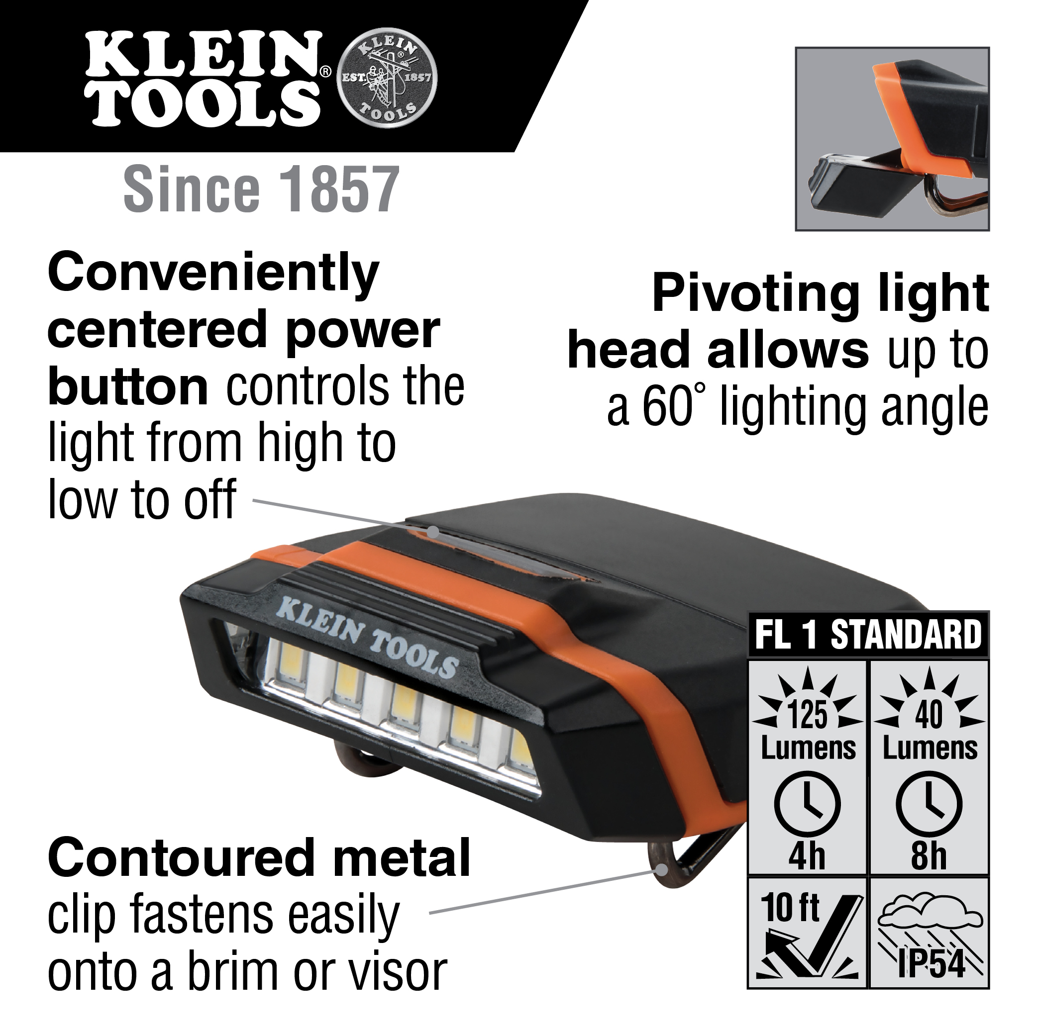 Klein Tools LED Cap Visor Light from GME Supply