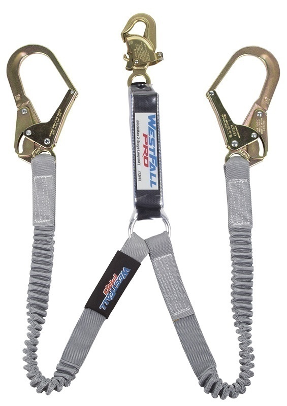 WestFall Pro BlackMax Shock Absorbing Twin Leg Lanyard from GME Supply