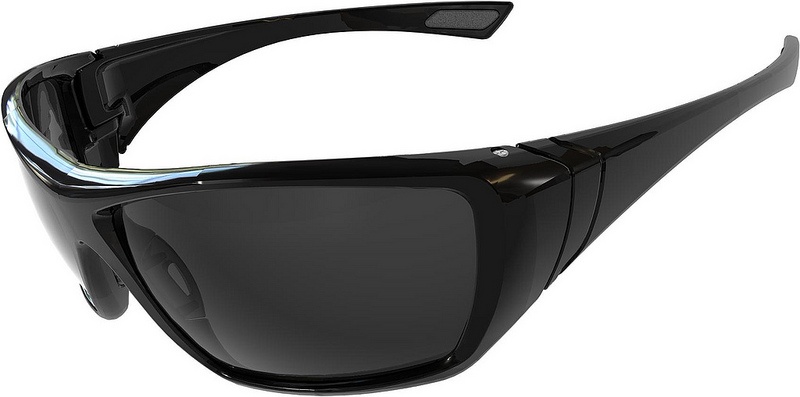 Bolle 40149 Hustler Safety Glasses with Smoke Lens and Black Frame from GME Supply