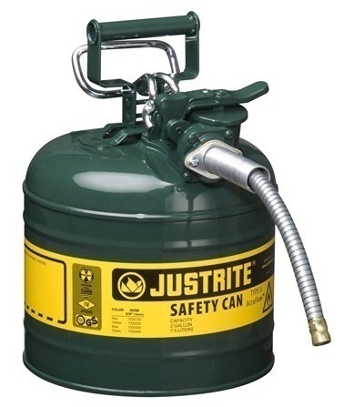 Justrite Type 2 AccuFlow Steel Safety Can - 2 Gallon from GME Supply