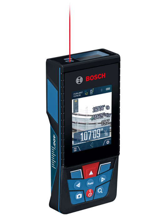 Bosch Blaze Outdoor 400 Foot Connected Lithium-Ion Laser Measure with Camera from GME Supply