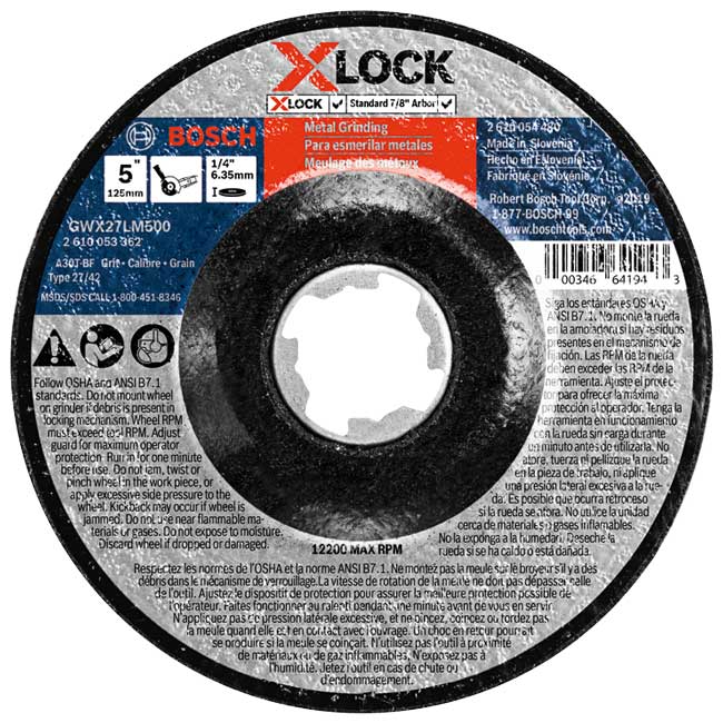 Bosch X-LOCK Small Angle Grinder Wheel from GME Supply