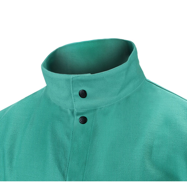 Black Stallion TruGuard 200 FR Green Cotton Welding Jacket from GME Supply