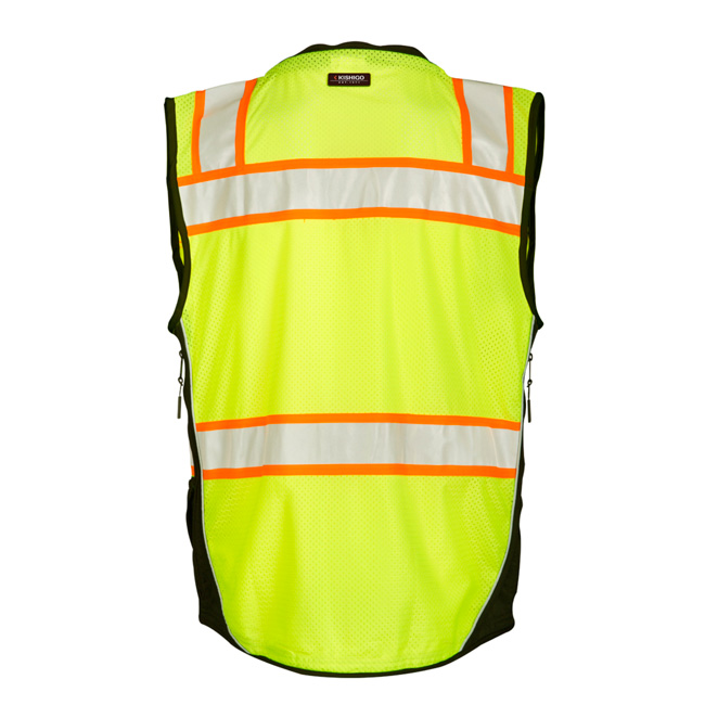 ML Kishigo Class 2 Lime Surveyors Premium Black Bottom Vest from GME Supply