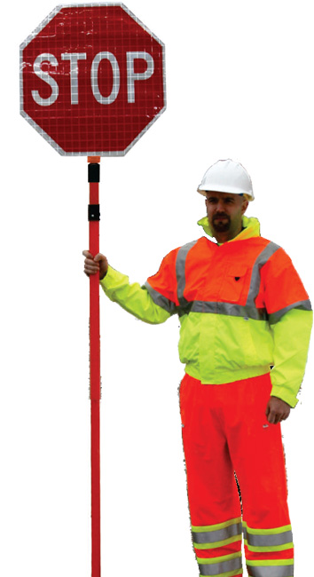 Dicke Safety Roll-up Stop/ Slow Paddle from GME Supply