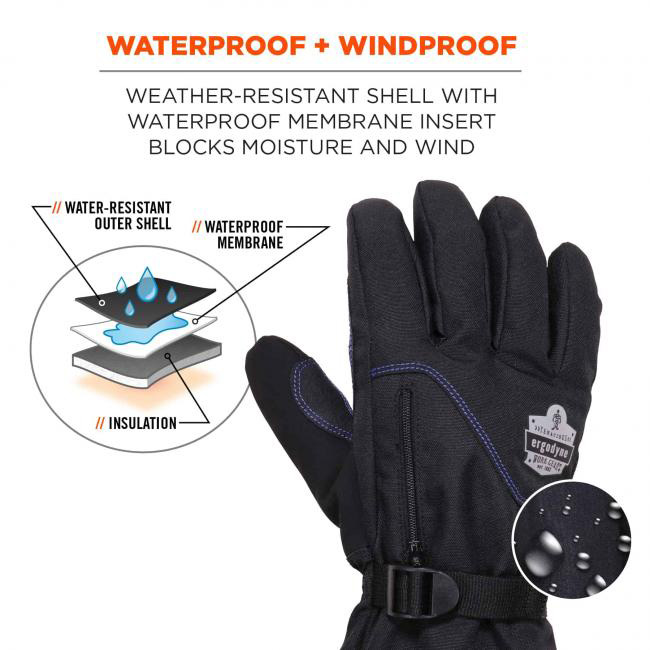 Ergodyne ProFlex 825WP Thermal Waterproof Winter Work Gloves from GME Supply