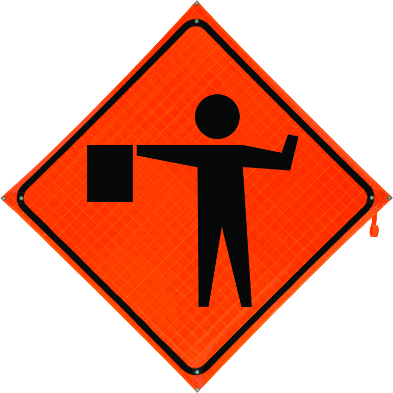 Bone Safety Hi-Intensity Reflective Sign Flagger Symbol  from GME Supply