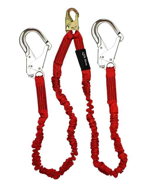 Elk River FLEX-NoPac Twin Leg Lanyard with Aluminum Rebar Hooks from GME Supply