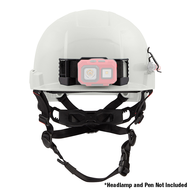 Milwaukee Front Brim Safety Helmet with BOLT Accessory Clips from Columbia Safety