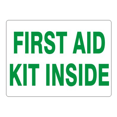 Safehouse Signs First Aid Kit Inside Sticker from GME Supply