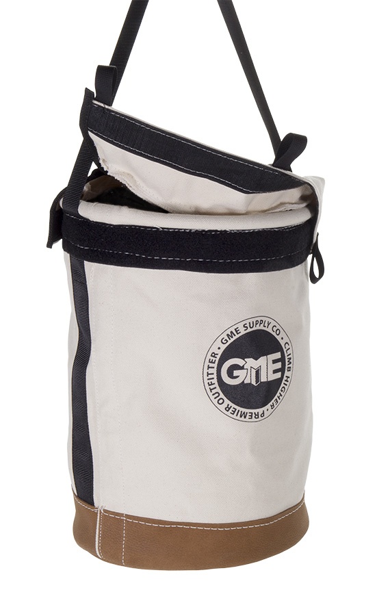 GME Supply 100 lb Leather Bottom Canvas Bucket with Connection Points from GME Supply