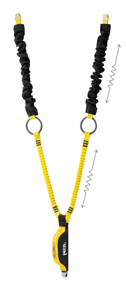 Petzl L64YUT-150 Absoribica - Y Tie-Back Double Lanyard from Columbia Safety