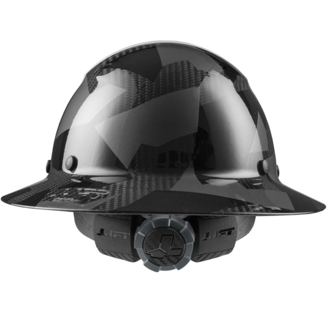 Lift Safety DAX Carbon Fiber 50/50 White/Black Camo Full Brim Hard Hat from GME Supply