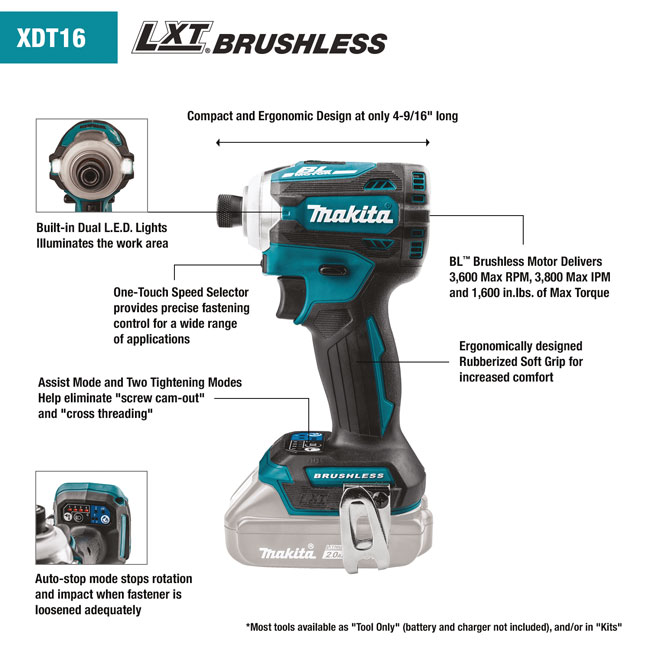 Makita 18V LXT Lithium-Ion Brushless Cordless 2-Piece Combo Kit from GME Supply