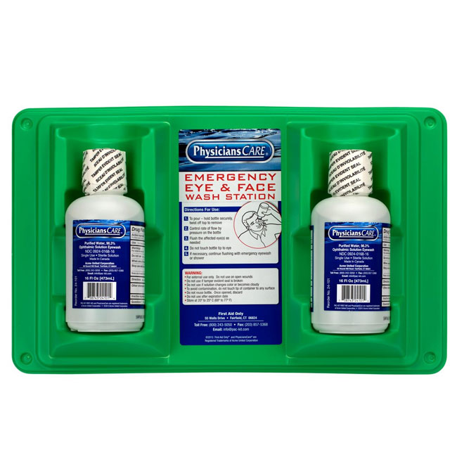 First Aid Only Eye Wash Station - Twin 16 oz. from GME Supply