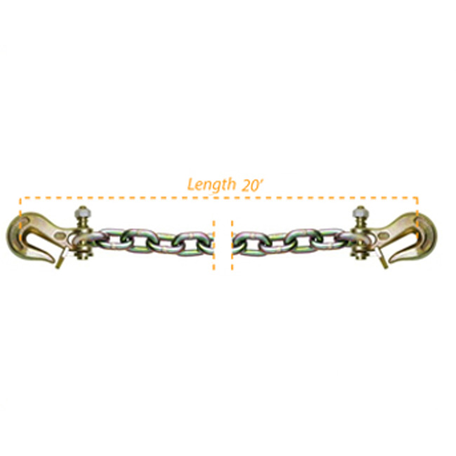 B/A Products 3/8 Inch Chain with Twist Lock Grab Hooks from GME Supply