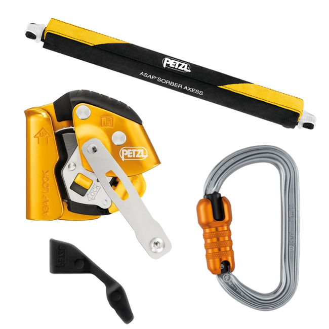  Petzl ASAP Lock Kit with ASAP'SORBER Axess and Carabiner from GME Supply