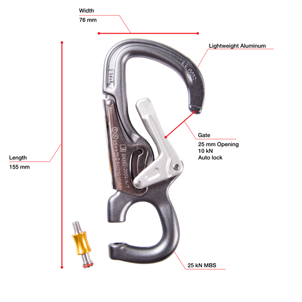 Petzl EASHOOK OPEN Connector from GME Supply