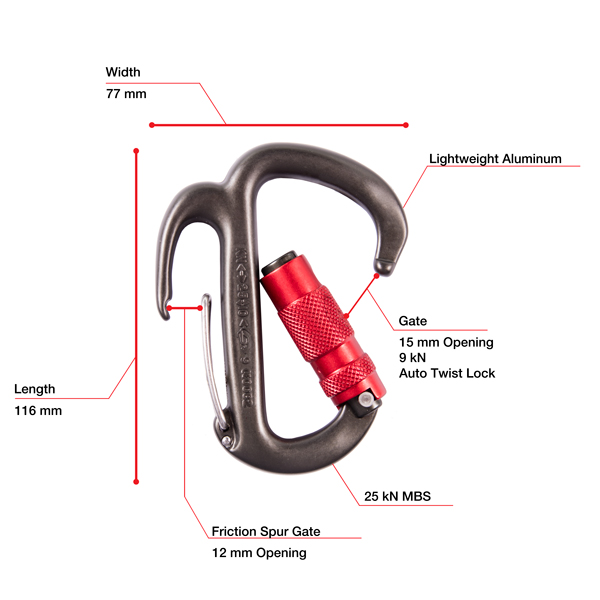 Petzl FREINO Carabiner with Friction Spur from GME Supply