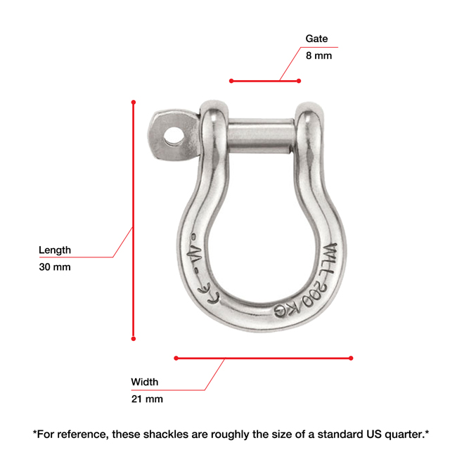 Petzl Shackles for ASTRO and SEQUOIA Harnesses (2 Pack) from GME Supply