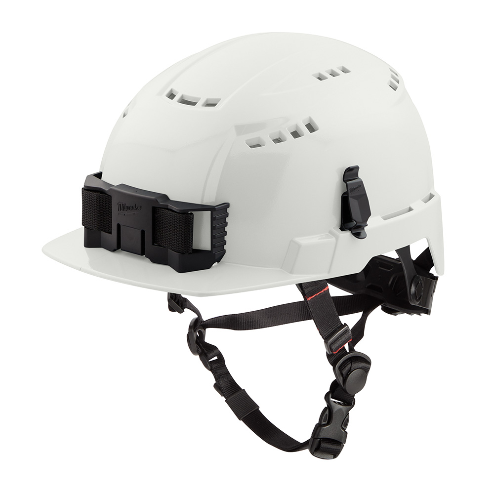 Milwaukee Type 2 Front Brim Vented Safety Helmet with BOLT Accessory Clips from GME Supply