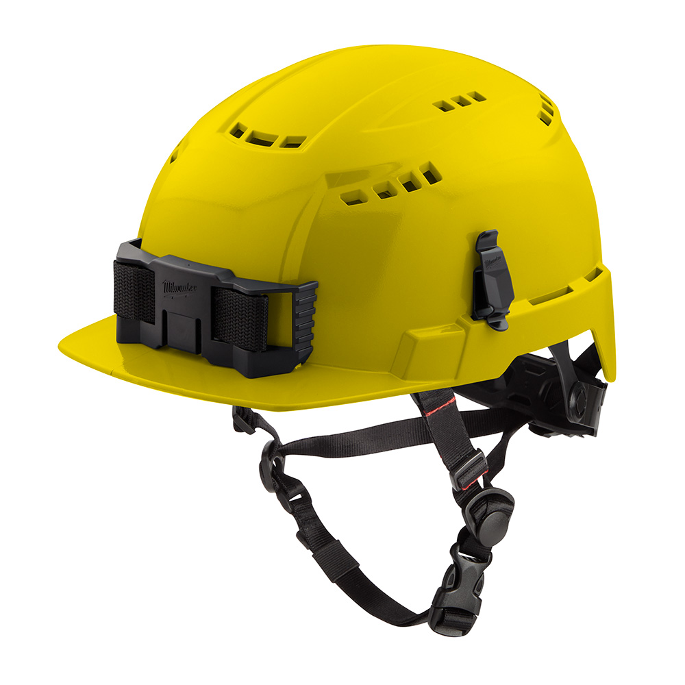 Milwaukee Type 2 Front Brim Vented Safety Helmet with BOLT Accessory Clips from GME Supply