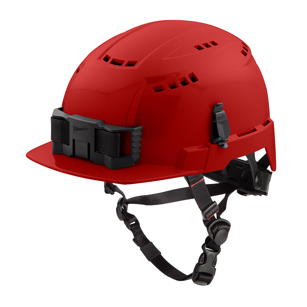 Milwaukee Type 2 Front Brim Vented Safety Helmet with BOLT Accessory Clips from GME Supply