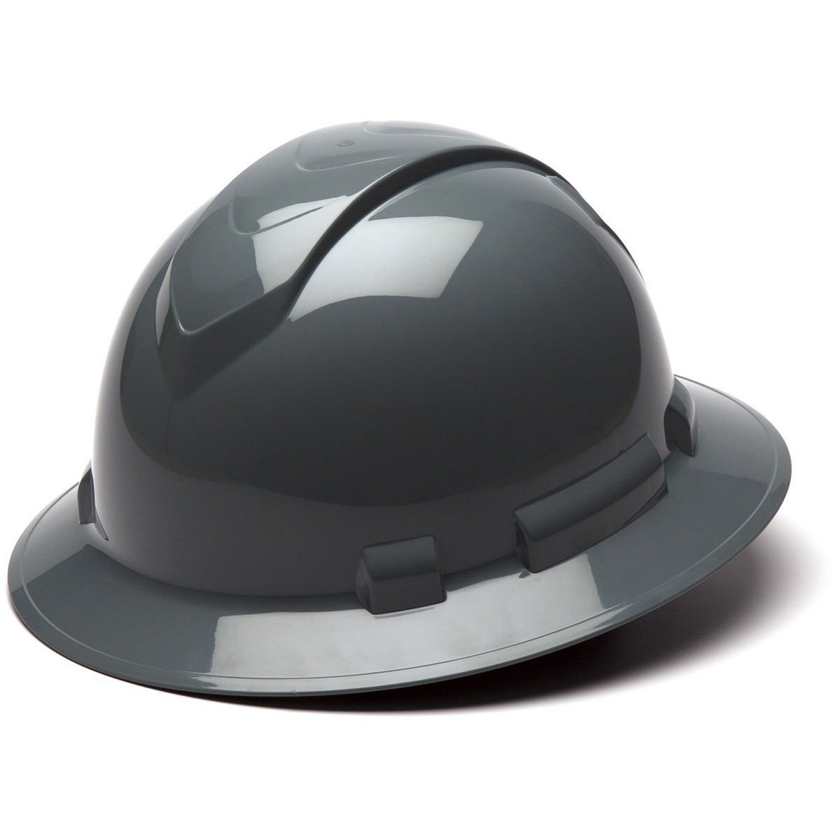 Pyramex Ridgeline Full Brim Hard Hat with 4 Point Ratchet Suspension from GME Supply