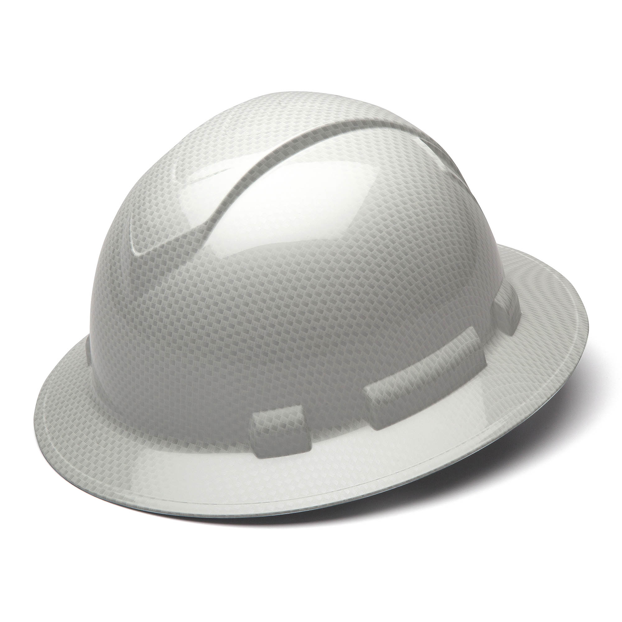 Pyramex Ridgeline Full Brim Hard Hat with 4 Point Ratchet Suspension from GME Supply