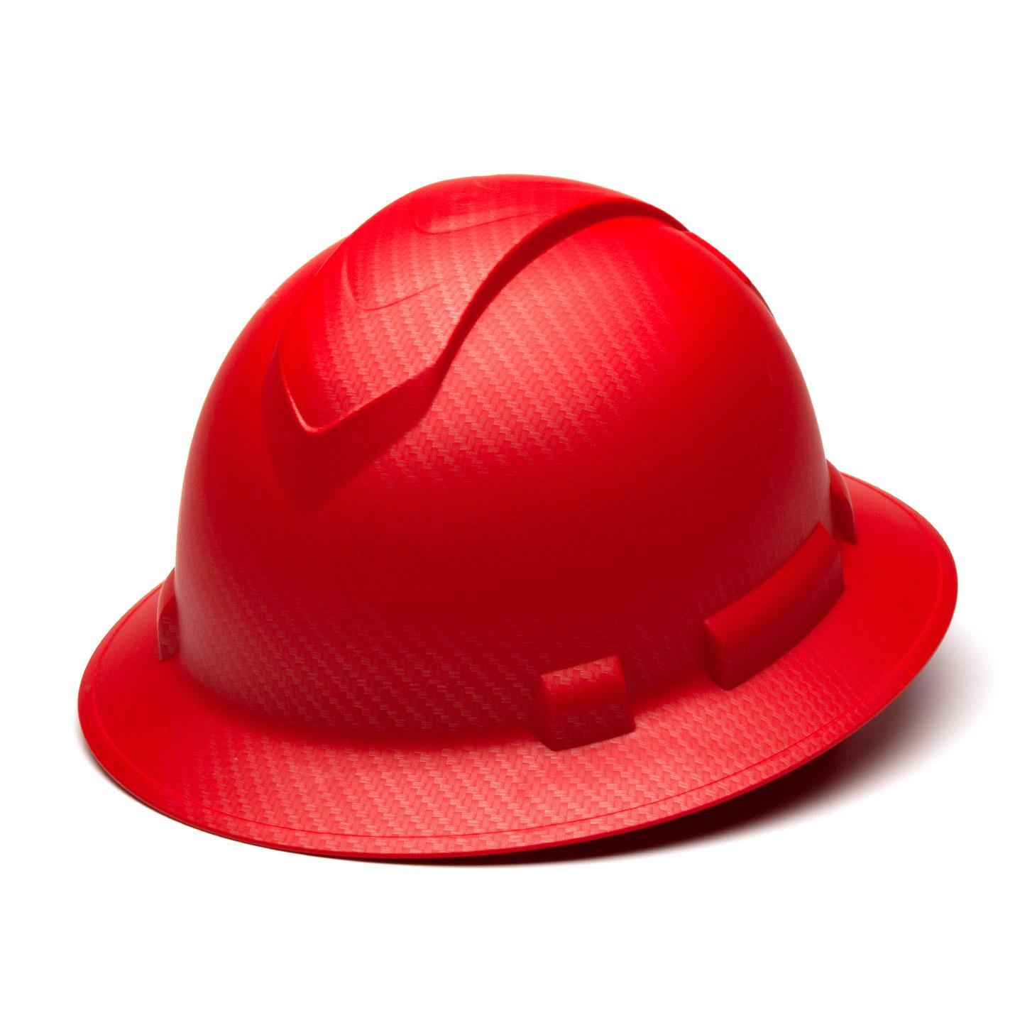 Pyramex Ridgeline Full Brim Hard Hat with 4 Point Ratchet Suspension from GME Supply